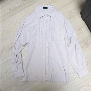 PLT Textured Long-Sleeve Button-Up Shirt